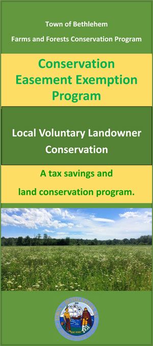 Conservation  Easement Exemption Program -trifold-brochure-front-page-image