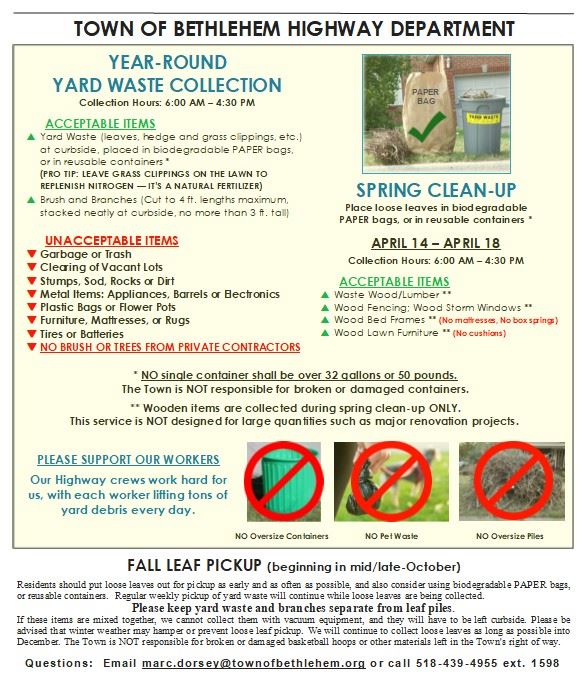 2025 Spring Brochure (yard waste and spring cleanup)