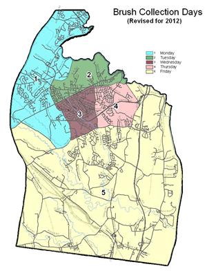 Map of Brush Collection Days