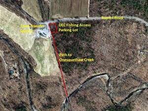 Onesquethaw fishing access map